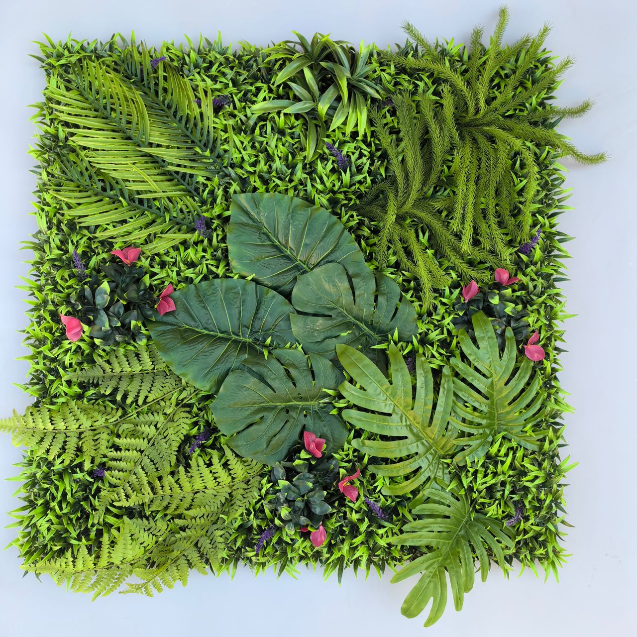 Premium UV-Resistant Artificial Green Wall Panels – Realistic Faux Foliage for Indoor & Outdoor Decor