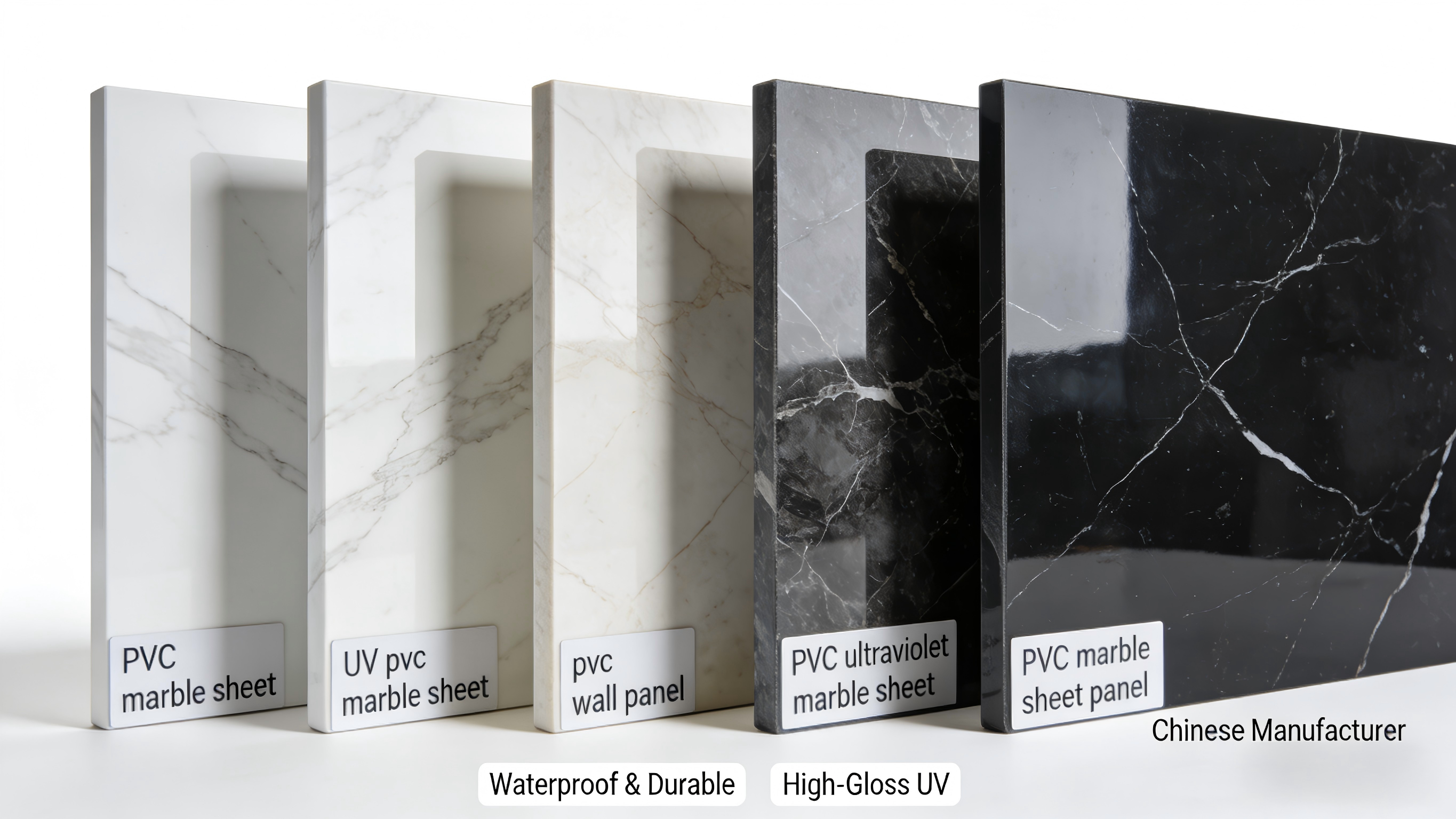 Waterproof And Durable High-gloss UV PVC MARBLE SHEET Produced by Chinese Manufacturers
