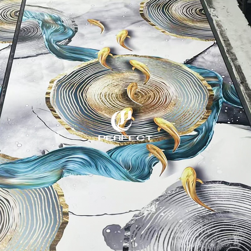 High-quality, Waterproof 3D Printed UV PVC Marble Sheet 3D Printed UV PVC Marble Sheet