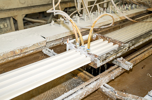 Extruded base material